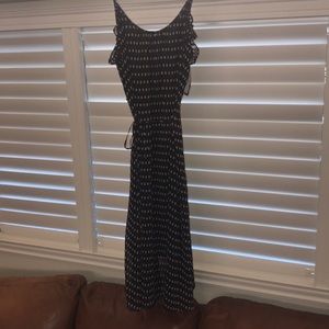 Black print Cami Maxi Dress